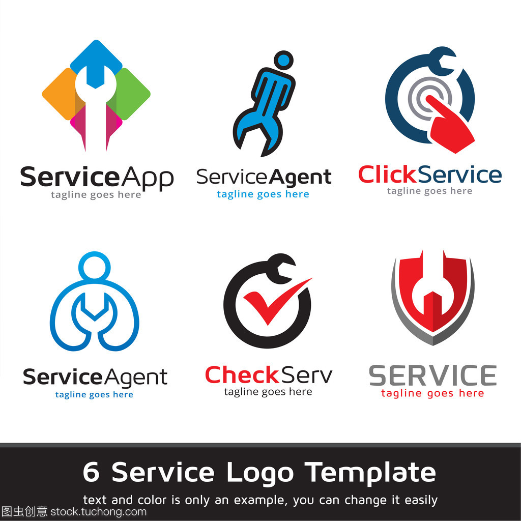 服务标识模板的矢量设计 打造品牌视觉沟通的基石